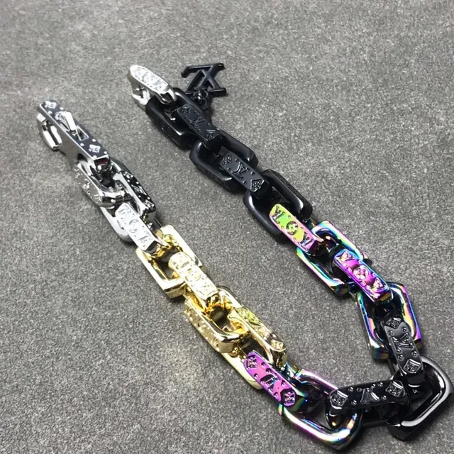 Louis Vuitton Multi-Tone Monogram Chain Link Bracelet 3