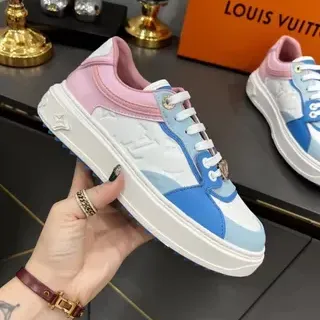 Louis Vuitton multicolores bloque de color con monograma cuero lifestyle sneakers