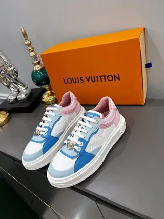 Louis Vuitton Multicolor Color-Blocked Monogrammed Leather Lifestyle Sneakers 5