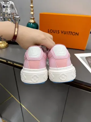 Louis Vuitton Multicolor Color-Blocked Monogrammed Leather Lifestyle Sneakers 7