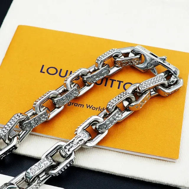 Louis Vuitton Multicolor Gemstone Chain Necklace 3