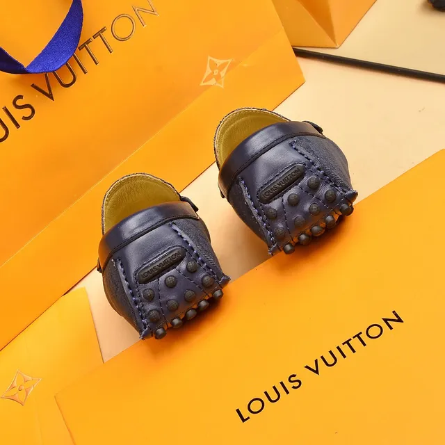 Louis Vuitton Navy White Monogram Canvas Upper Leather-Trimmed Piping Loafer 2