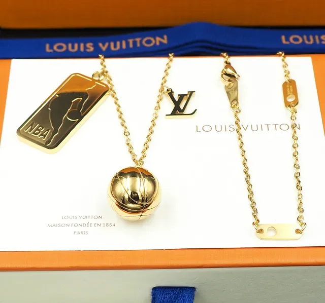 Louis Vuitton NBA x LV Gold-Tone Multi-Charm Basketball Necklace 5