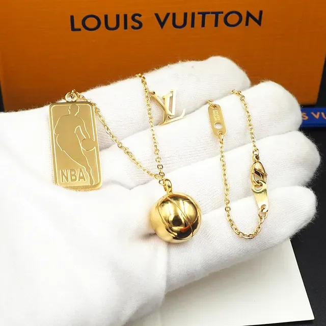 Louis Vuitton NBA x LV Gold-Tone Multi-Charm Basketball Necklace 6
