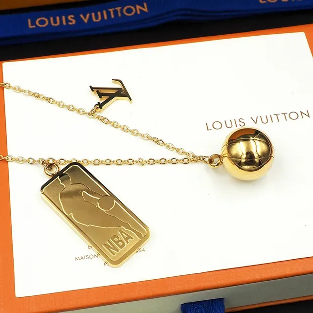 Louis Vuitton NBA x LV Gold-Tone Multi-Charm Basketball Necklace 7