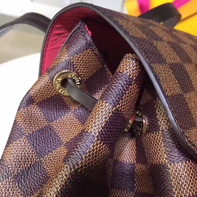 Louis Vuitton Neo Monogram Brown and Pink Casual Backpack 4