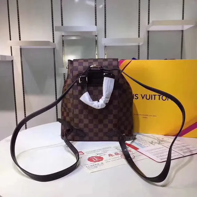 Louis Vuitton Neo Monogram Brown and Pink Casual Backpack 7