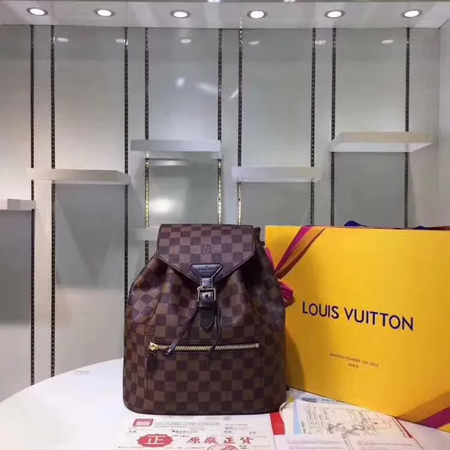 Louis Vuitton Neo Monogram Brown and Pink Casual Backpack 10