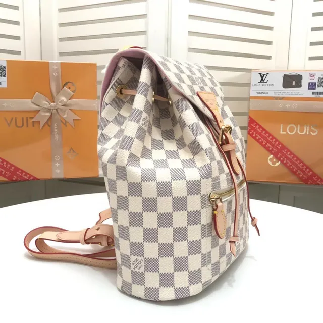Louis Vuitton Neo Monogram Brown and Pink Casual Backpack 18