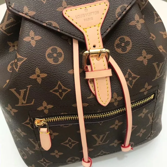 Louis Vuitton Neo Monogram Brown and Pink Casual Backpack 24
