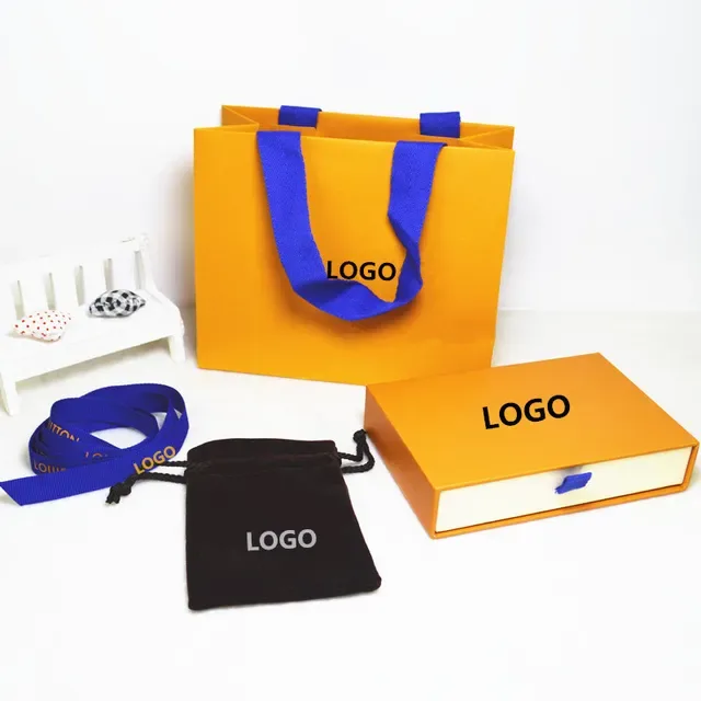 Louis Vuitton Orange Beige Structured Paper Satin Ribbon Handles Tote Bag 8