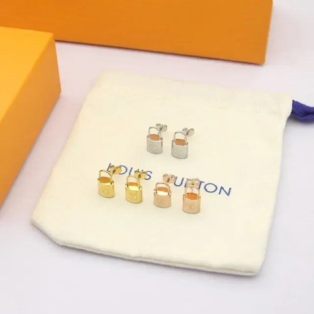 Louis Vuitton Padlock Miniature Enamel Earrings 3