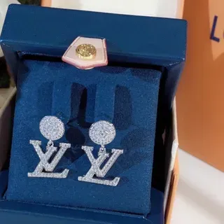 Louis Vuitton Pavé LV Monogram Dangling Earrings