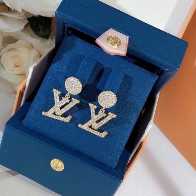 Louis Vuitton Pavé LV Monogram Dangling Earrings 3
