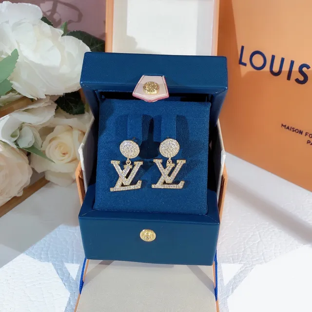 Louis Vuitton Pavé LV Monogram Dangling Earrings 5