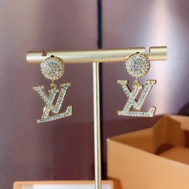 Louis Vuitton Pavé LV Monogram Dangling Earrings 7