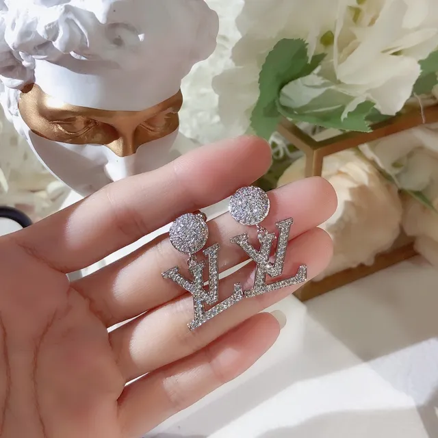 Louis Vuitton Pavé LV Monogram Dangling Earrings 8