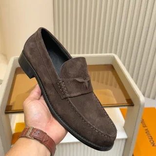 Louis Vuitton Penny Loafer 棕黑麂皮鞋面 乐福鞋