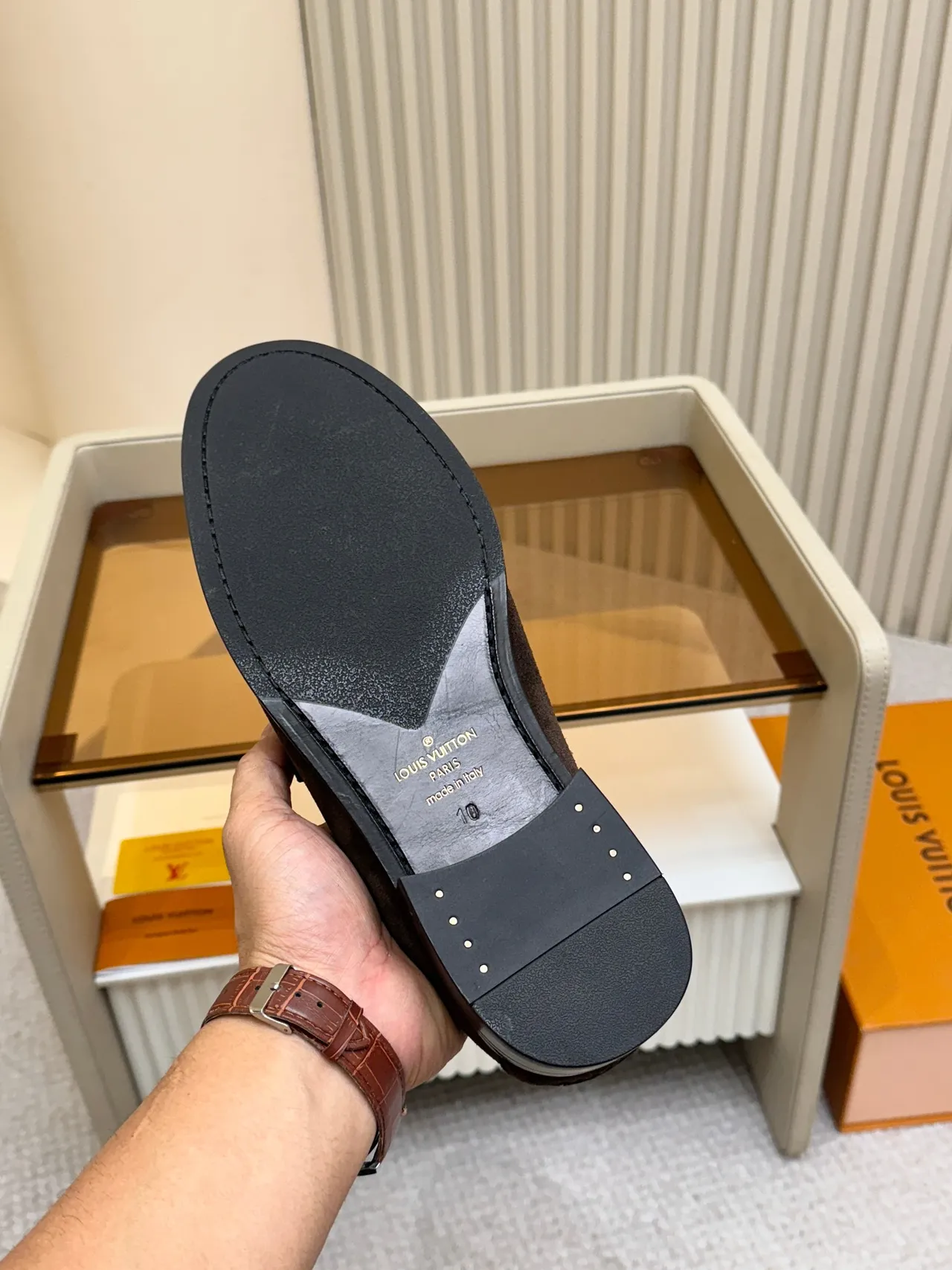 Louis Vuitton Penny Loafer Brown Black Suede Upper Loafer 2