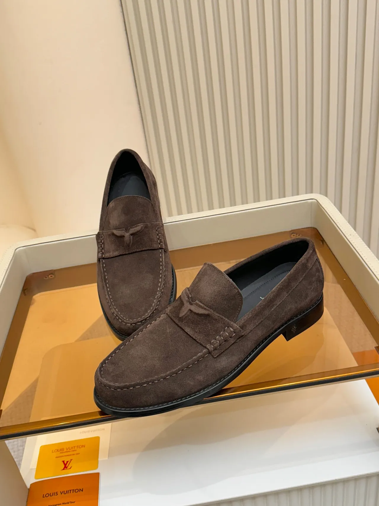 Louis Vuitton Penny Loafer Brown Black Suede Upper Loafer 4