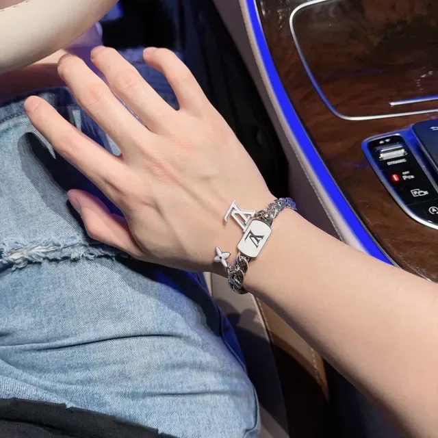 Louis Vuitton Perforated Curb-Link Monogram Charm Bracelet 2