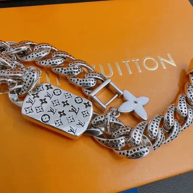 Louis Vuitton Perforated Curb-Link Monogram Charm Bracelet 3
