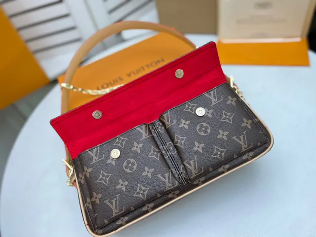 Louis Vuitton Petite Malle Brown Monogram Canvas Chain Bag 4