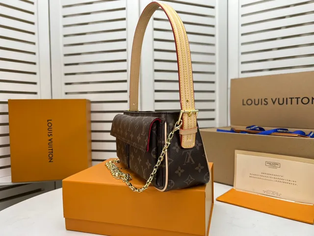 Louis Vuitton Petite Malle Brown Monogram Canvas Chain Bag 8