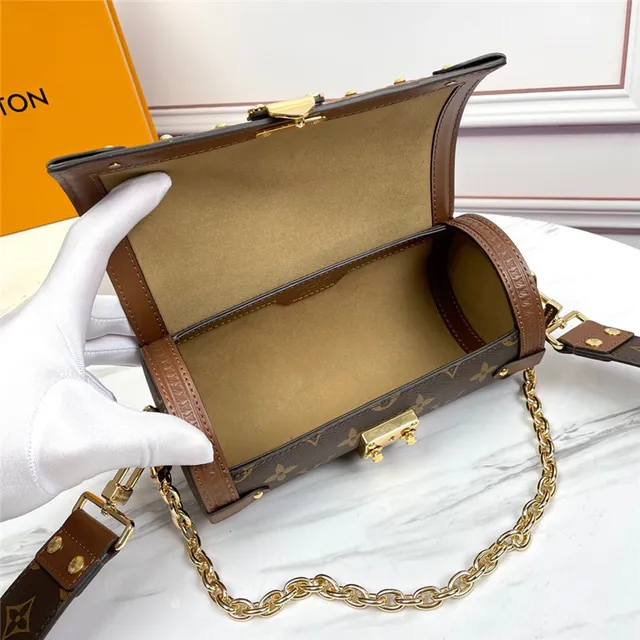 Louis Vuitton Petite Malle Sac Tote Marron Monogramme Mallette 2
