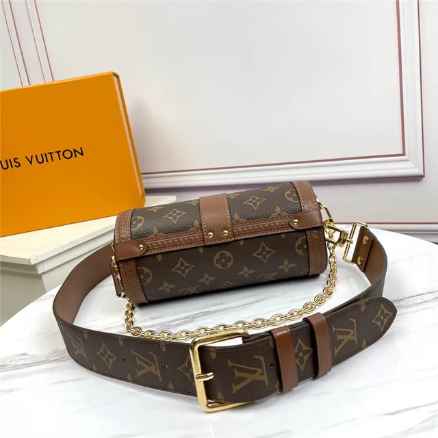 Louis Vuitton Petite Malle Sac Tote Marron Monogramme Mallette 5