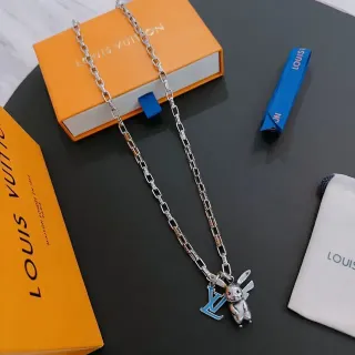 Louis Vuitton Pikachu x LV Monogram Silver Chain Necklace