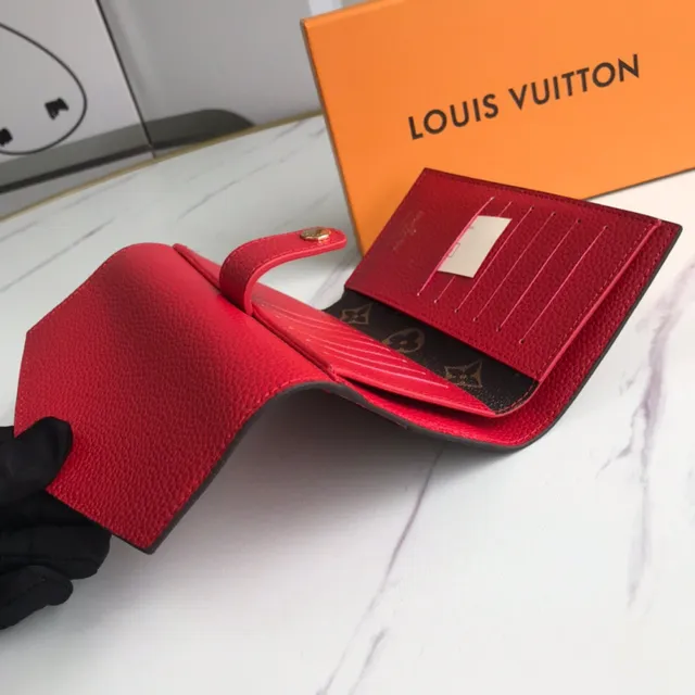 Louis Vuitton Pink Brown Envelope-Flap Monogram Canvas Short Wallet 3
