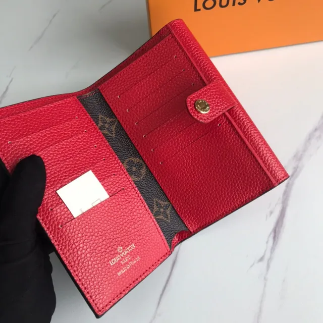 Louis Vuitton Pink Brown Envelope-Flap Monogram Canvas Short Wallet 6