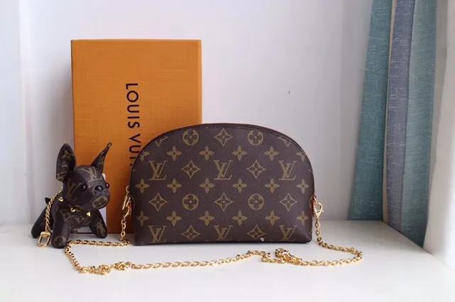 Louis Vuitton Pochette Metis Brown Gold Semi-Circular Dome Shape Monogram Coated Canvas Chain Bag 7