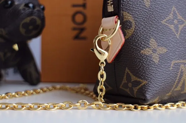Louis Vuitton Pochette Metis Brown Gold Semi-Circular Dome Shape Monogram Coated Canvas Chain Bag 8