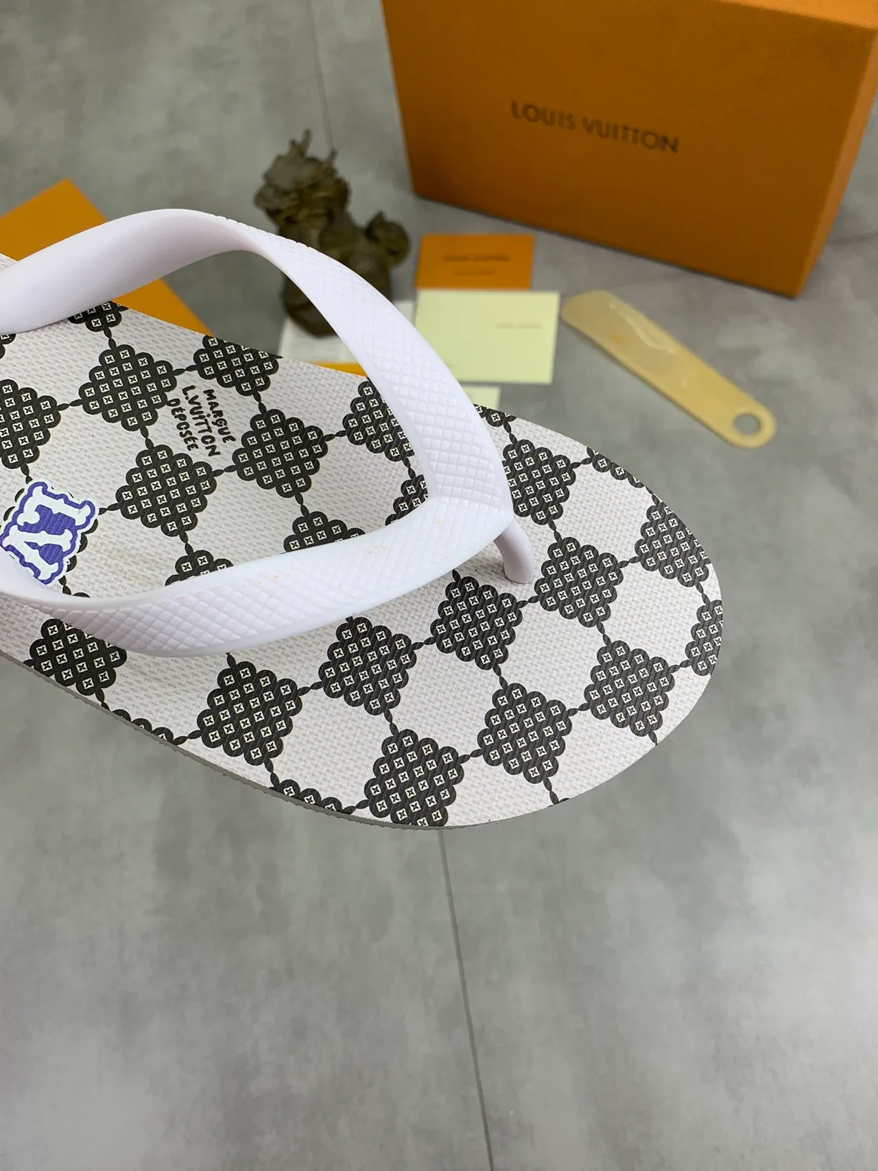 Louis Vuitton Printed Monogram and Damier Flip-Flop Slippers 11