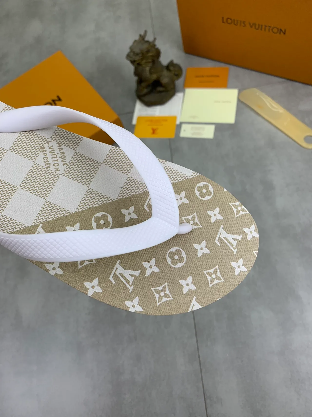 Louis Vuitton Printed Monogram and Damier Flip-Flop Slippers 12
