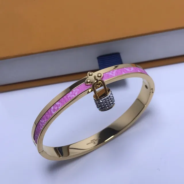 Louis Vuitton Purple Gold Hinged Bangle Monogram Enamel Band Bracelet 4