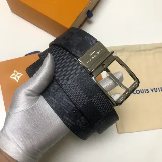 Louis Vuitton Reversible Damier Graphite Leather Belt