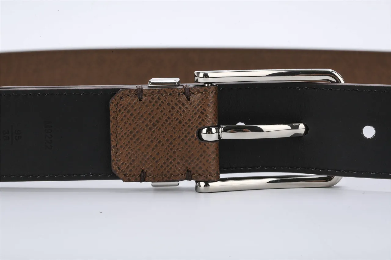 Louis Vuitton Reversible Textured Brown Leather Belt 5