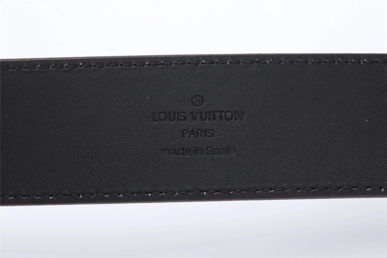 Louis Vuitton Reversible Textured Brown Leather Belt 7