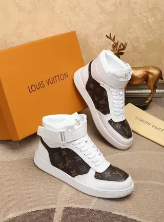 Louis Vuitton Run Away Monogram Canvas White High-Top Lifestyle Sneakers 2