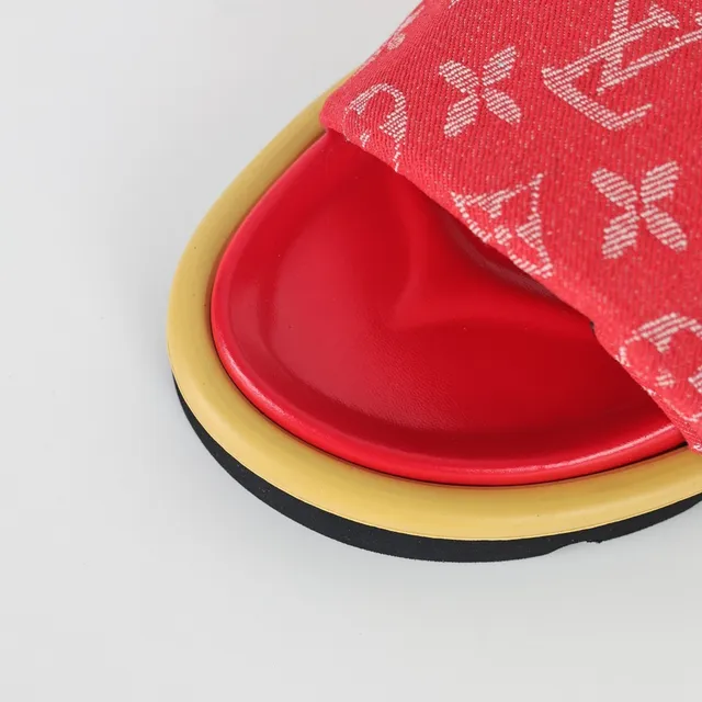Louis Vuitton Run Away Red Monogram Canvas Slipper 5