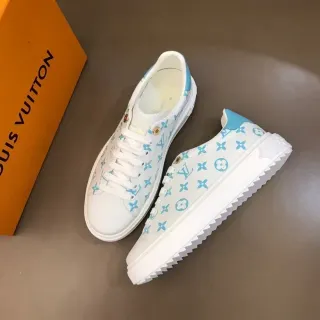 Louis Vuitton Run Away Blanco y Azul Claro Monogram Zapatillas Lifestyle