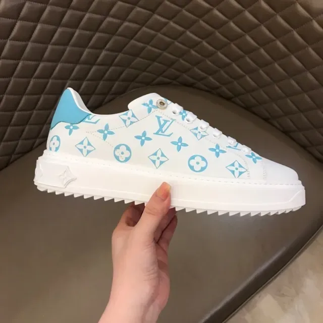 Louis Vuitton Run Away White and Light Blue Monogram Lifestyle Sneakers 2