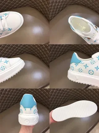 Louis Vuitton Run Away White and Light Blue Monogram Lifestyle Sneakers 3