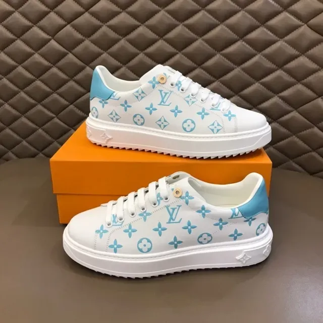 Louis Vuitton Run Away White and Light Blue Monogram Lifestyle Sneakers 5