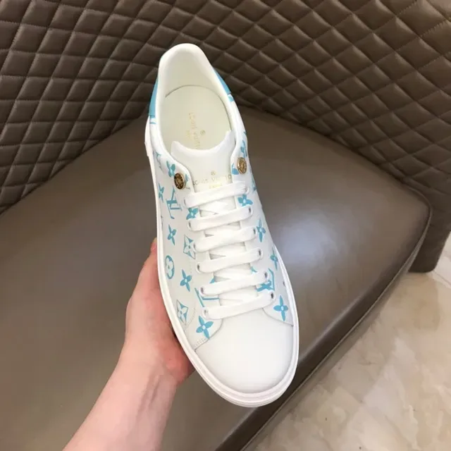 Louis Vuitton Run Away White and Light Blue Monogram Lifestyle Sneakers 6