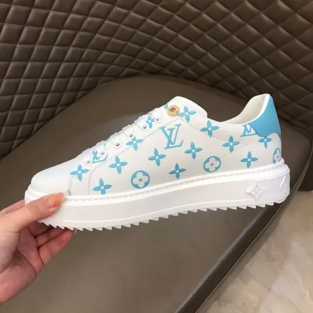 Louis Vuitton Run Away White and Light Blue Monogram Lifestyle Sneakers 7