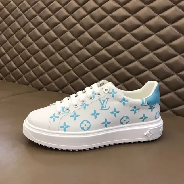 Louis Vuitton Run Away White and Light Blue Monogram Lifestyle Sneakers 8